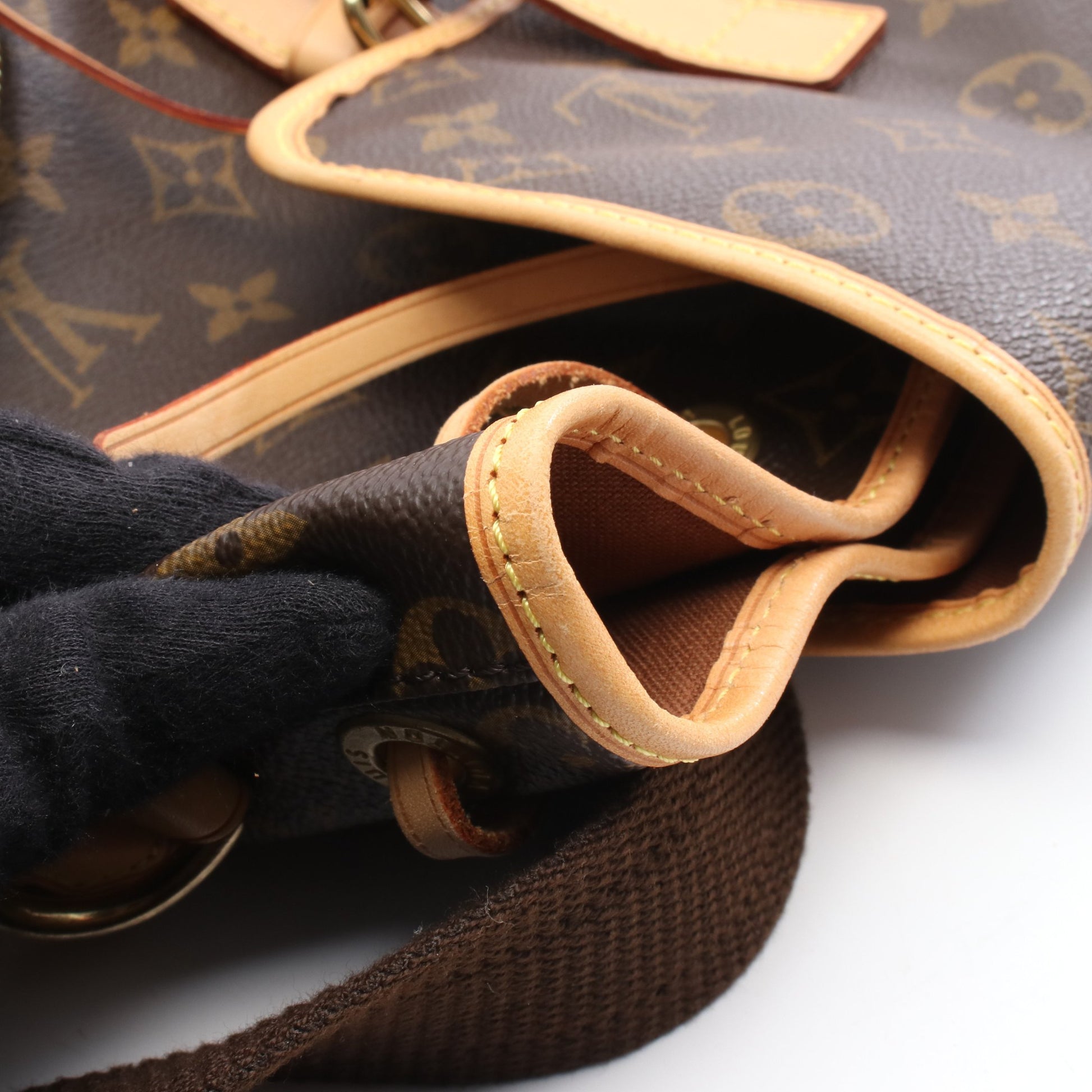 サックアド ボスフォール モノグラム バックパック リュックサック PVC レザー ブラウン ルイヴィトン バッグ LOUIS VUITTON