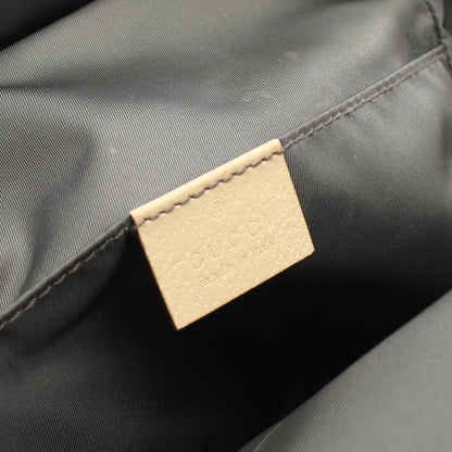 グッチ オフ ザ グリッド GG柄 ボディバッグ ナイロンキャンバス レザー グレー ベージュ グッチ バッグ GUCCI