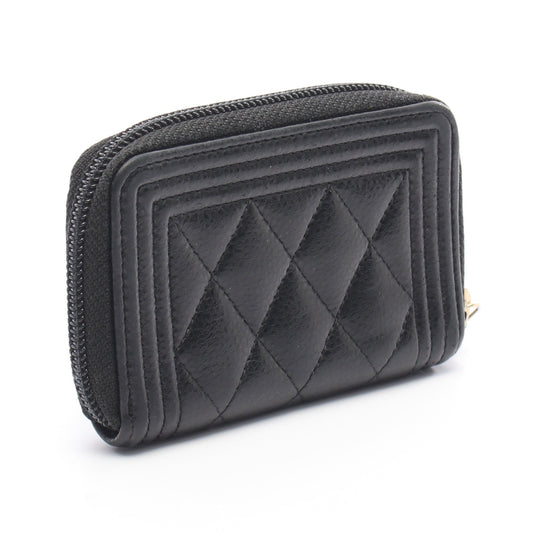ボーイシャネル コインケース ソフトキャビアスキン ブラック ゴールド金具 シャネル 財布・小物 CHANEL