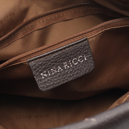 ショルダーバッグ レザー ダークブラウン ニナリッチ バッグ NINA RICCI
