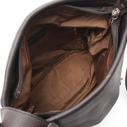 ショルダーバッグ レザー ダークブラウン ニナリッチ バッグ NINA RICCI