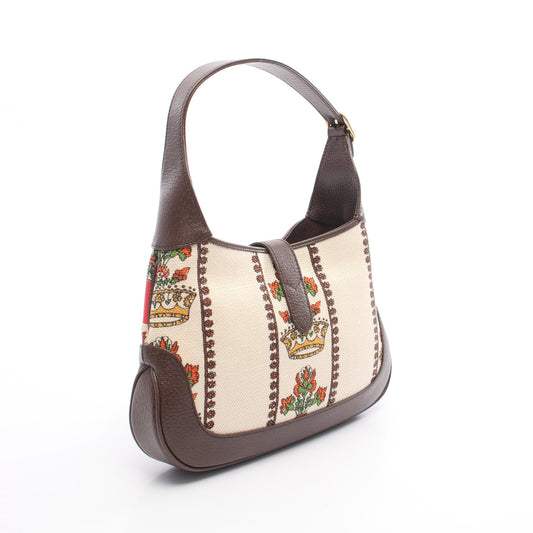 ジャッキー 1961 MUSIC IS MINE ショルダーバッグ キャンバス レザー アイボリー ダークブラウン マルチカラー 100周年記念 グッチ バッグ GUCCI