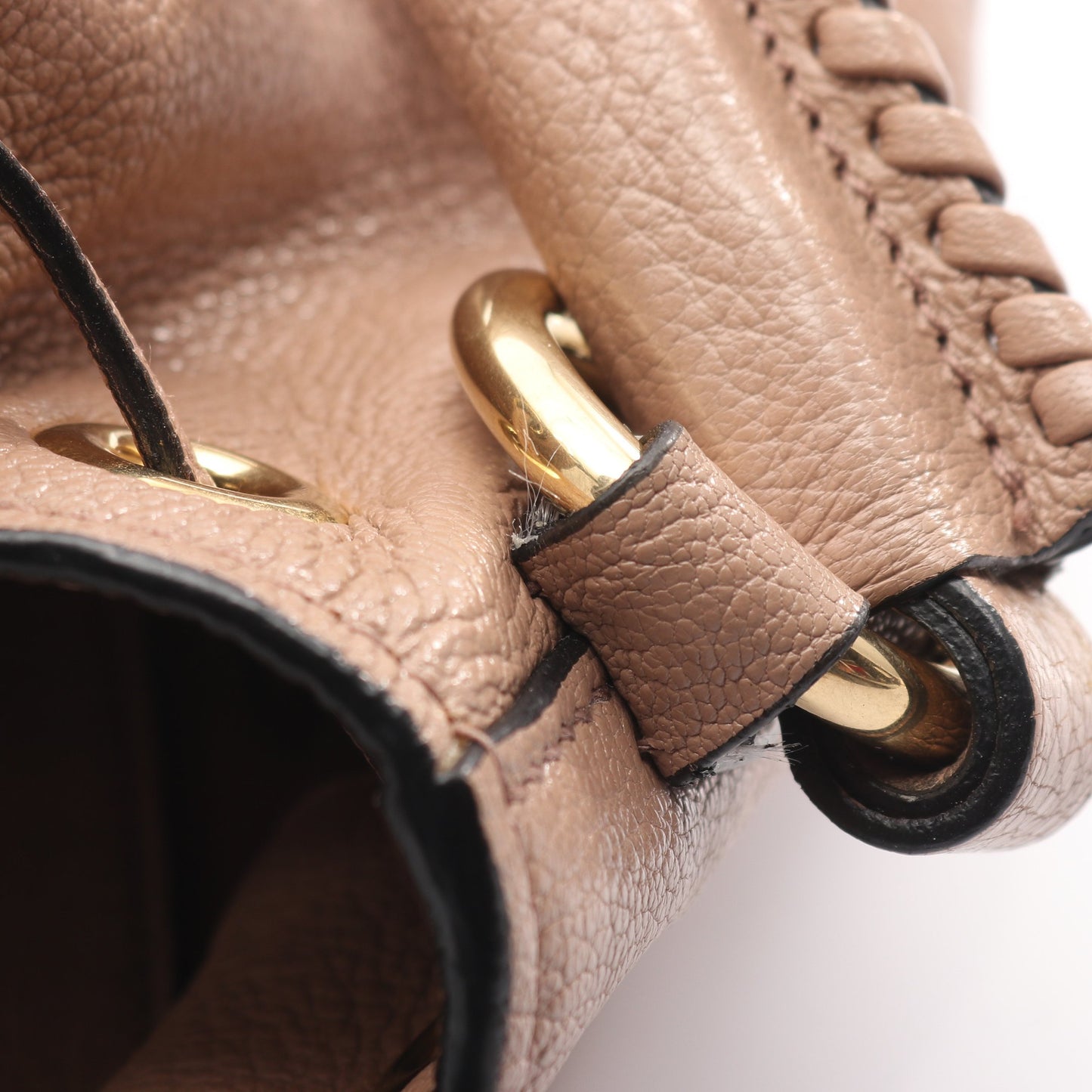 ハンドバッグ レザー ピンクベージュ 2WAY ドローストリング ミュウミュウ バッグ miu miu