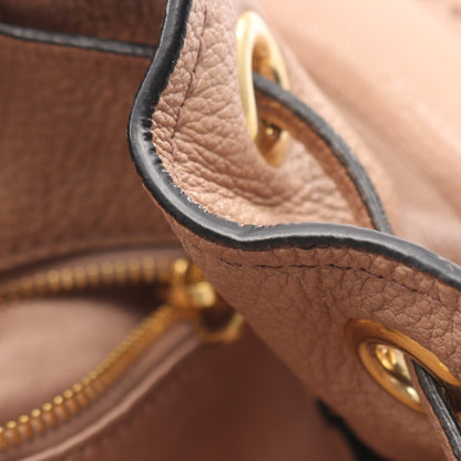 ハンドバッグ レザー ピンクベージュ 2WAY ドローストリング ミュウミュウ バッグ miu miu