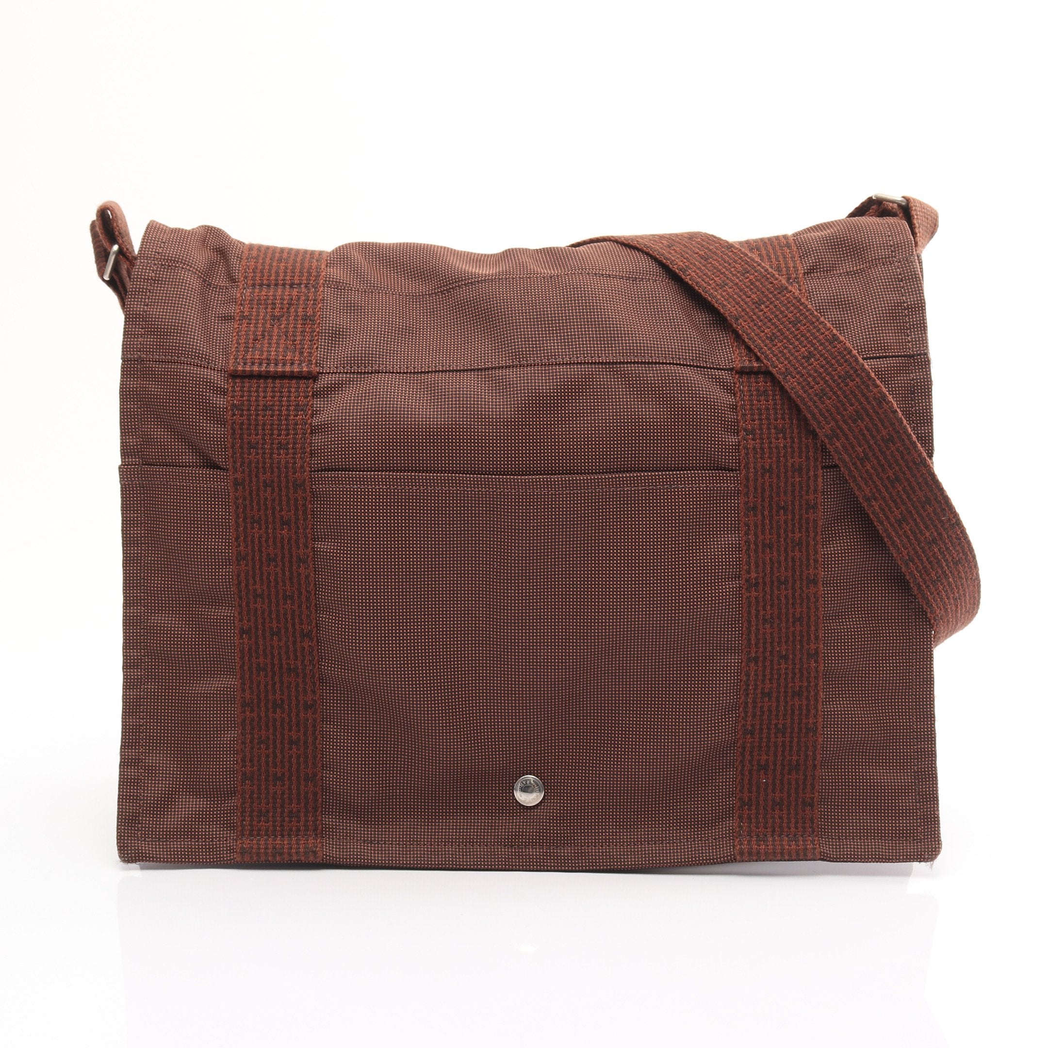 エルメスHERMESショルダーバッグエールラインバザス MM キャンバスブラウン エールライン バサスMM ショルダーバッグ キャンバス ブラウン