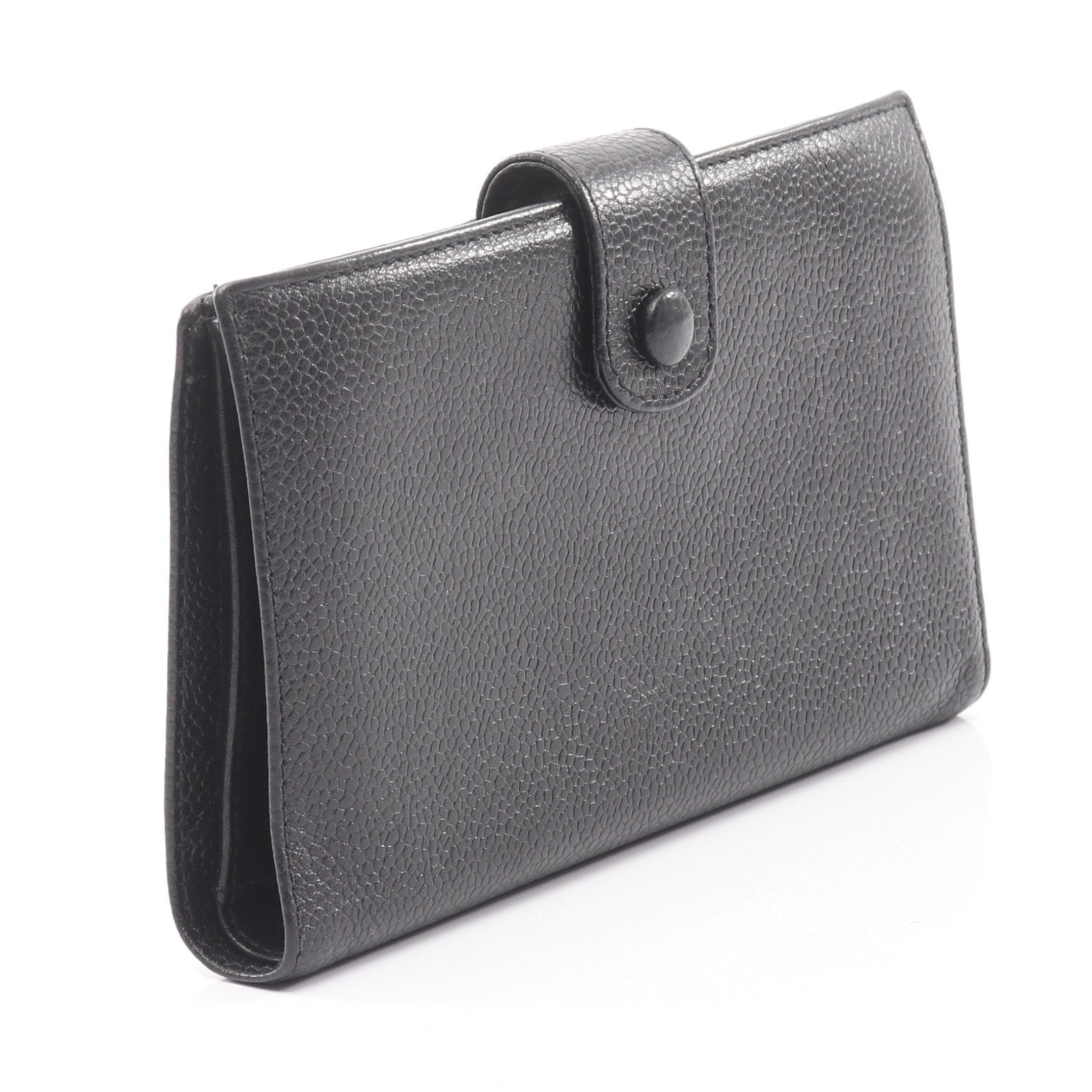 JH79 シャネル キャビアスキン 2つ折り長財布 COCOマーク ゴールド金具 JH79 シャネル キャビアスキン 2つ折り長財布 COCOマーク ゴールド金具