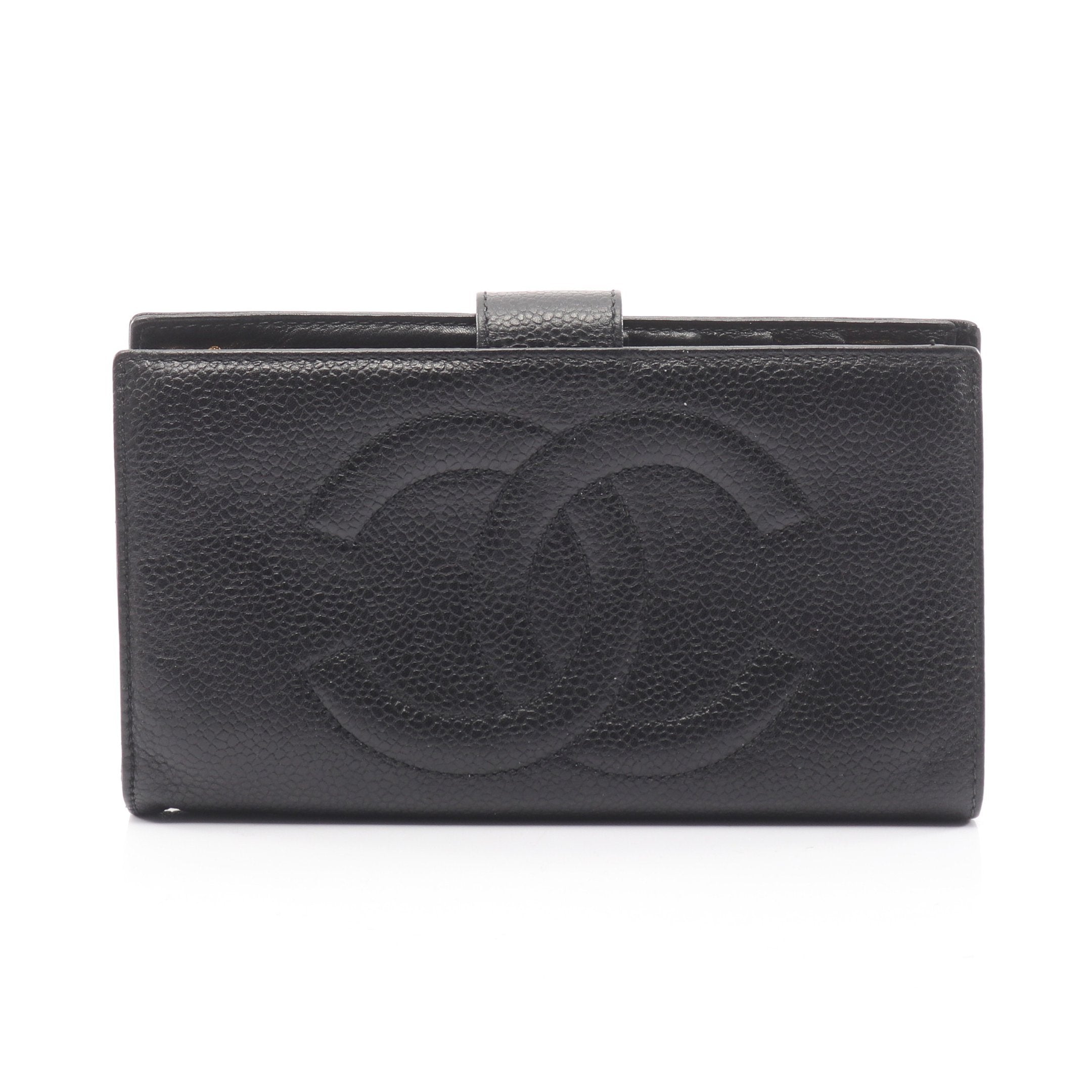CHANEL ココマーク CCロゴ がま口 キャビアスキン 長財布 ブラック クリスマスSALE開催! 12/12～12/23 10時迄!】CHANEL シャネル ココ