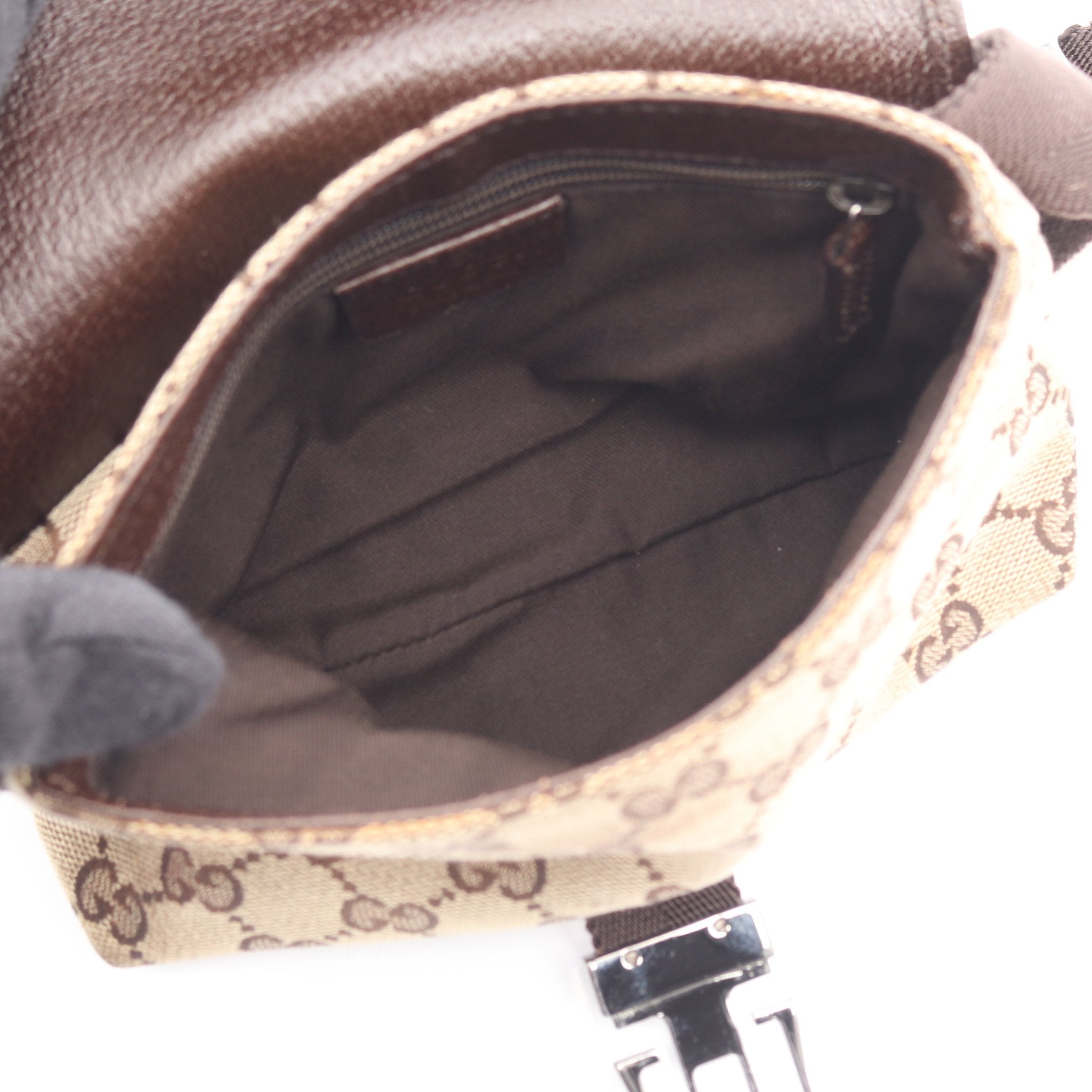 GGキャンバス ボディバッグ ウエストバッグ キャンバス レザー