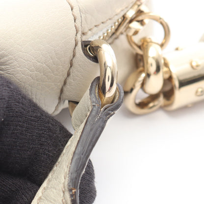 ソーホー ディスコバッグ インターロッキングG ショルダーバッグ レザー オフホワイト グッチ バッグ GUCCI