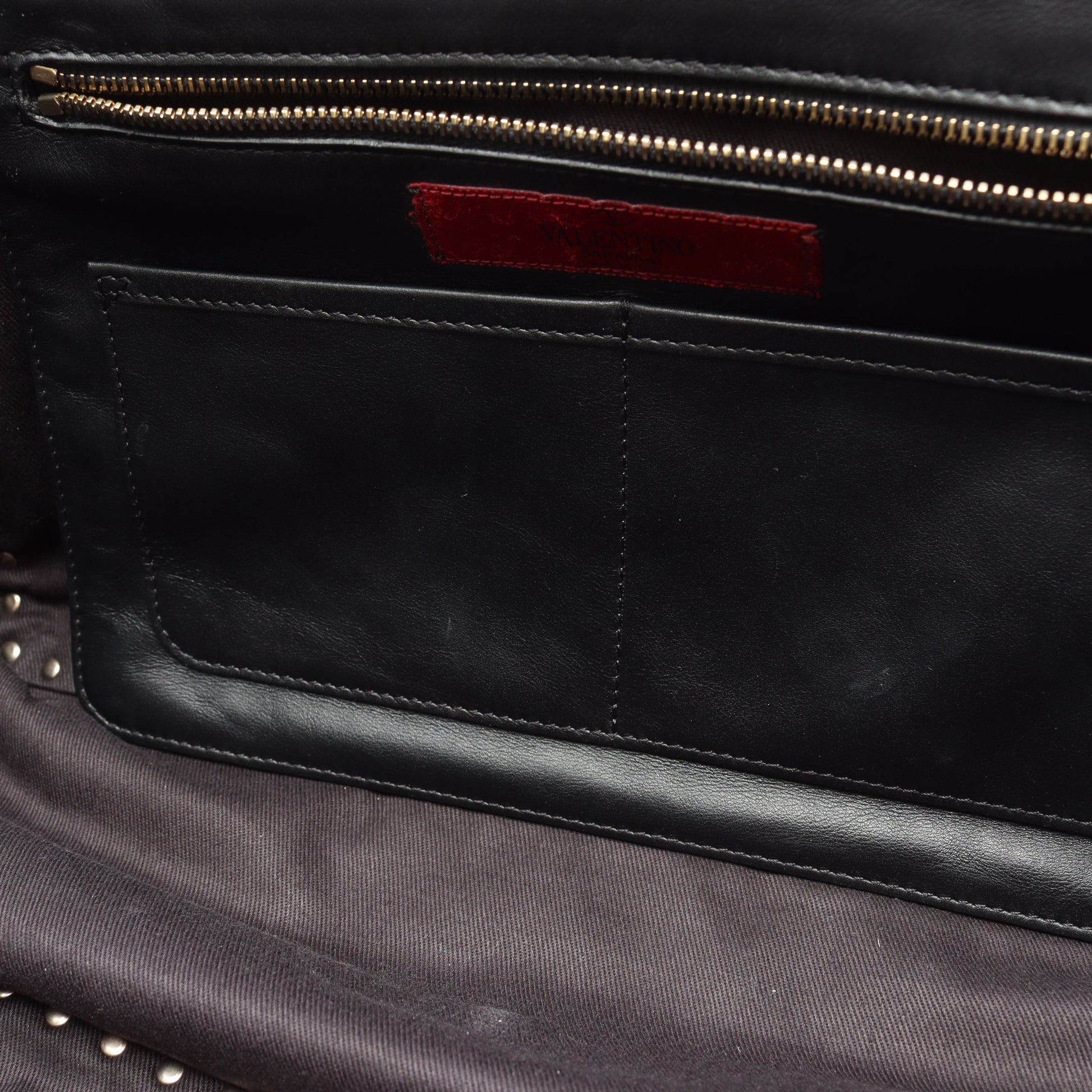 ロックスタッズ ハンドバッグ トートバッグ レザー ブラック ヴァレンティノ バッグ VALENTINO