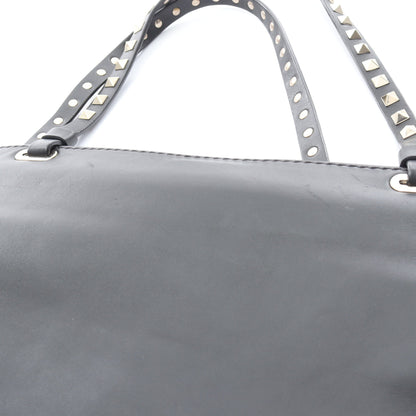 ロックスタッズ ハンドバッグ トートバッグ レザー ブラック ヴァレンティノ バッグ VALENTINO