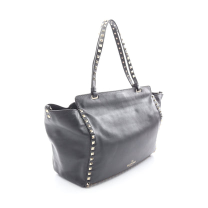 ロックスタッズ ハンドバッグ トートバッグ レザー ブラック ヴァレンティノ バッグ VALENTINO