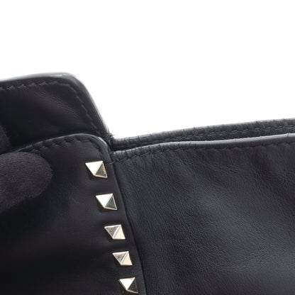ロックスタッズ ハンドバッグ トートバッグ レザー ブラック ヴァレンティノ バッグ VALENTINO