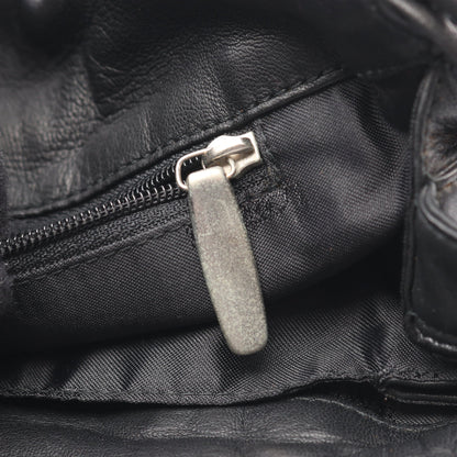 フラメンコ ショルダーバッグ レザー ブラック 巾着 ロエベ バッグ LOEWE