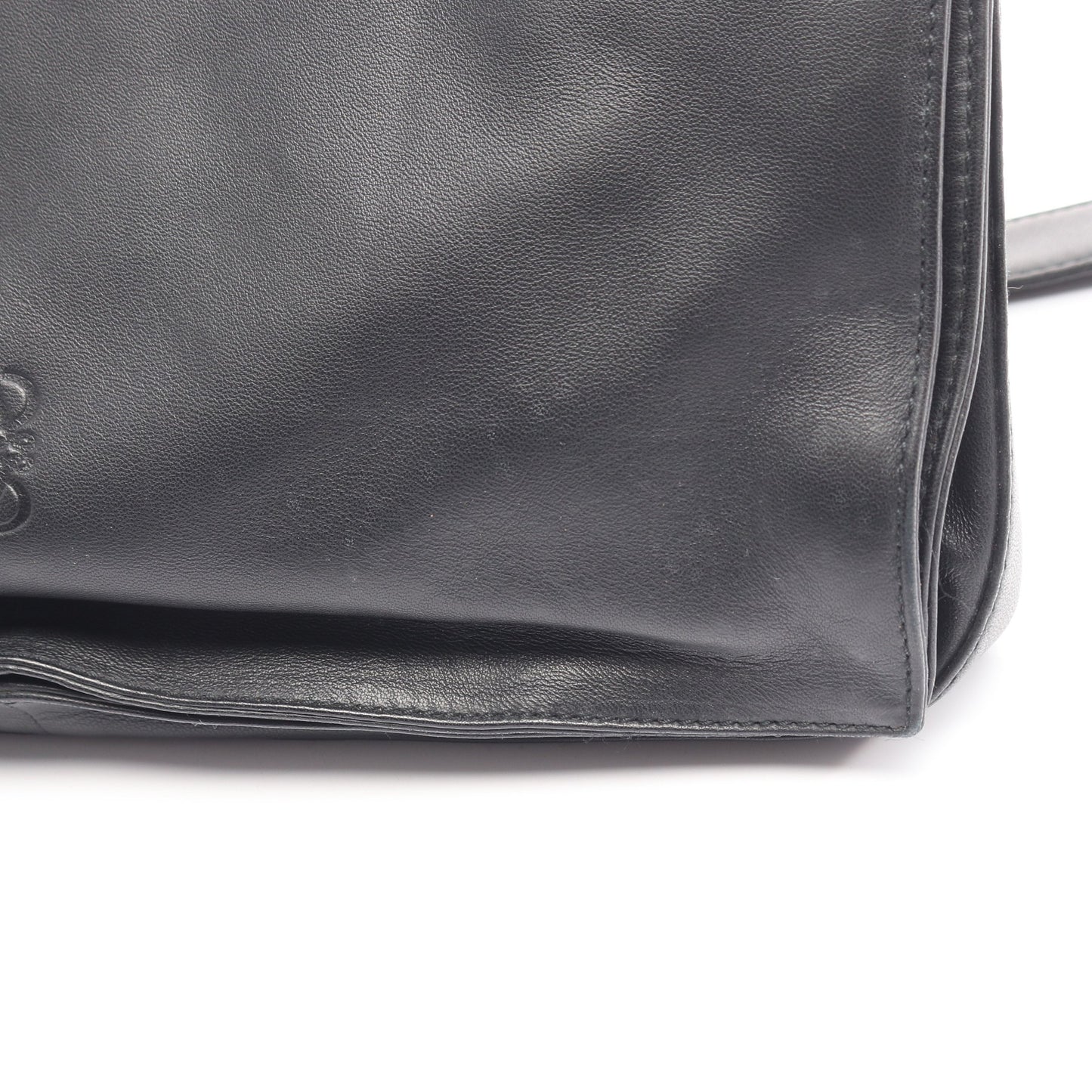 フラメンコ ショルダーバッグ レザー ブラック 巾着 ロエベ バッグ LOEWE