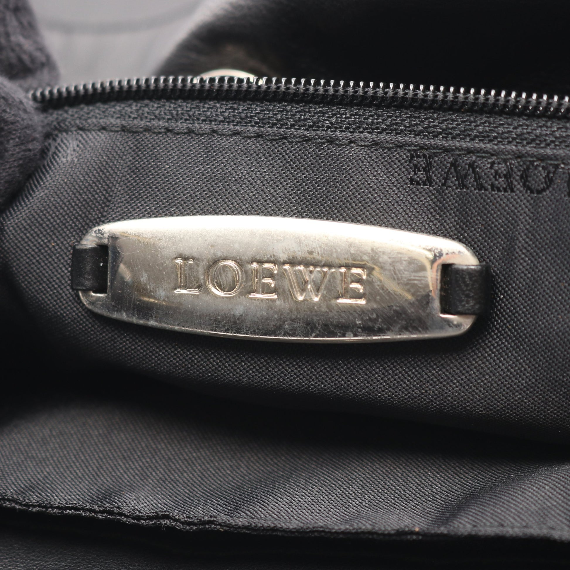 フラメンコ ショルダーバッグ レザー ブラック 巾着 ロエベ バッグ LOEWE