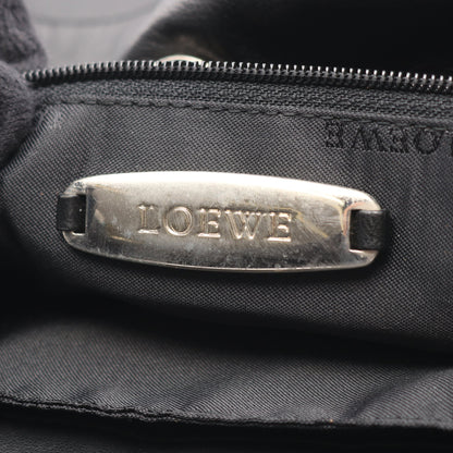 フラメンコ ショルダーバッグ レザー ブラック 巾着 ロエベ バッグ LOEWE