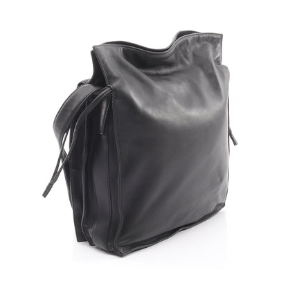 フラメンコ ショルダーバッグ レザー ブラック 巾着 ロエベ バッグ LOEWE