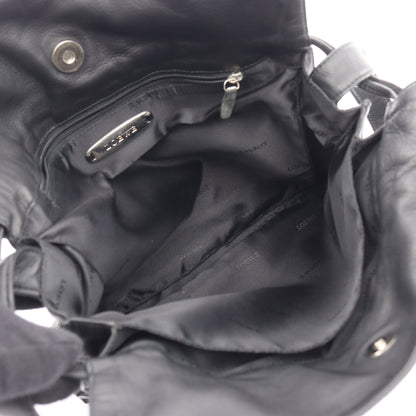 フラメンコ ショルダーバッグ レザー ブラック 巾着 ロエベ バッグ LOEWE