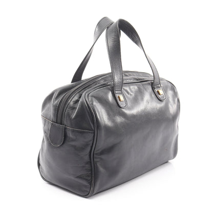 アナグラム ミニボストンバッグ レザー ブラック ロエベ バッグ LOEWE