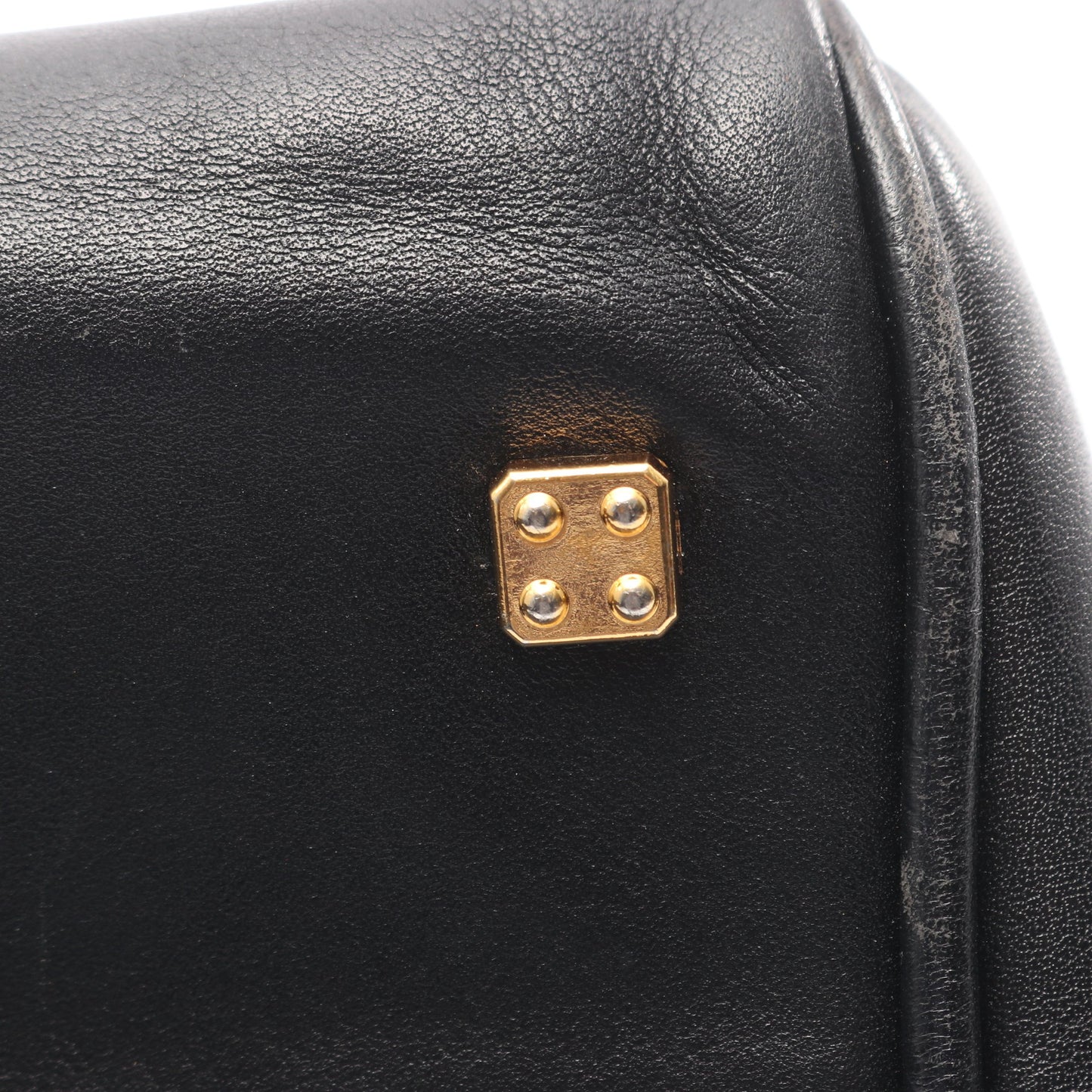 アナグラム ミニボストンバッグ レザー ブラック ロエベ バッグ LOEWE