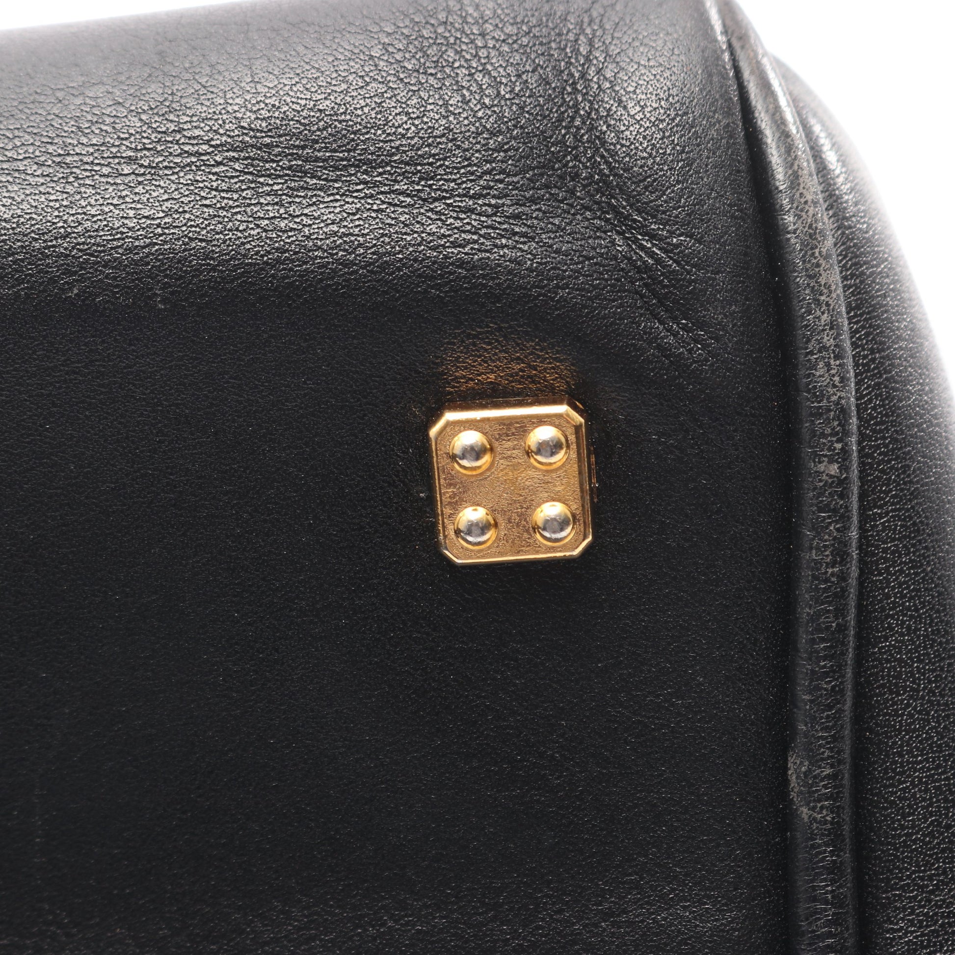 アナグラム ミニボストンバッグ レザー ブラック ロエベ バッグ LOEWE