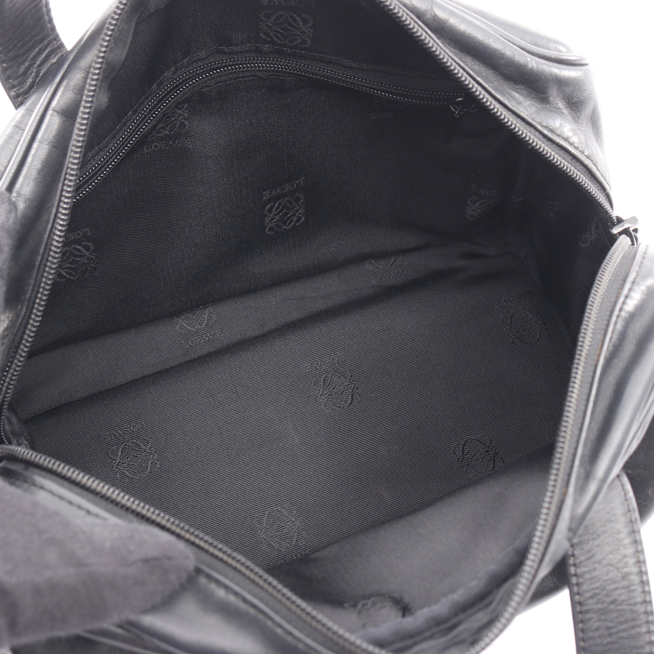 アナグラム ミニボストンバッグ レザー ブラック ロエベ – RECLO