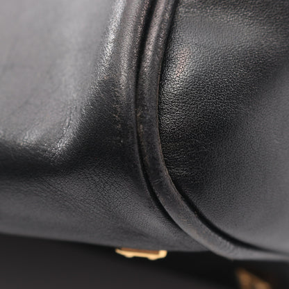アナグラム ミニボストンバッグ レザー ブラック ロエベ バッグ LOEWE