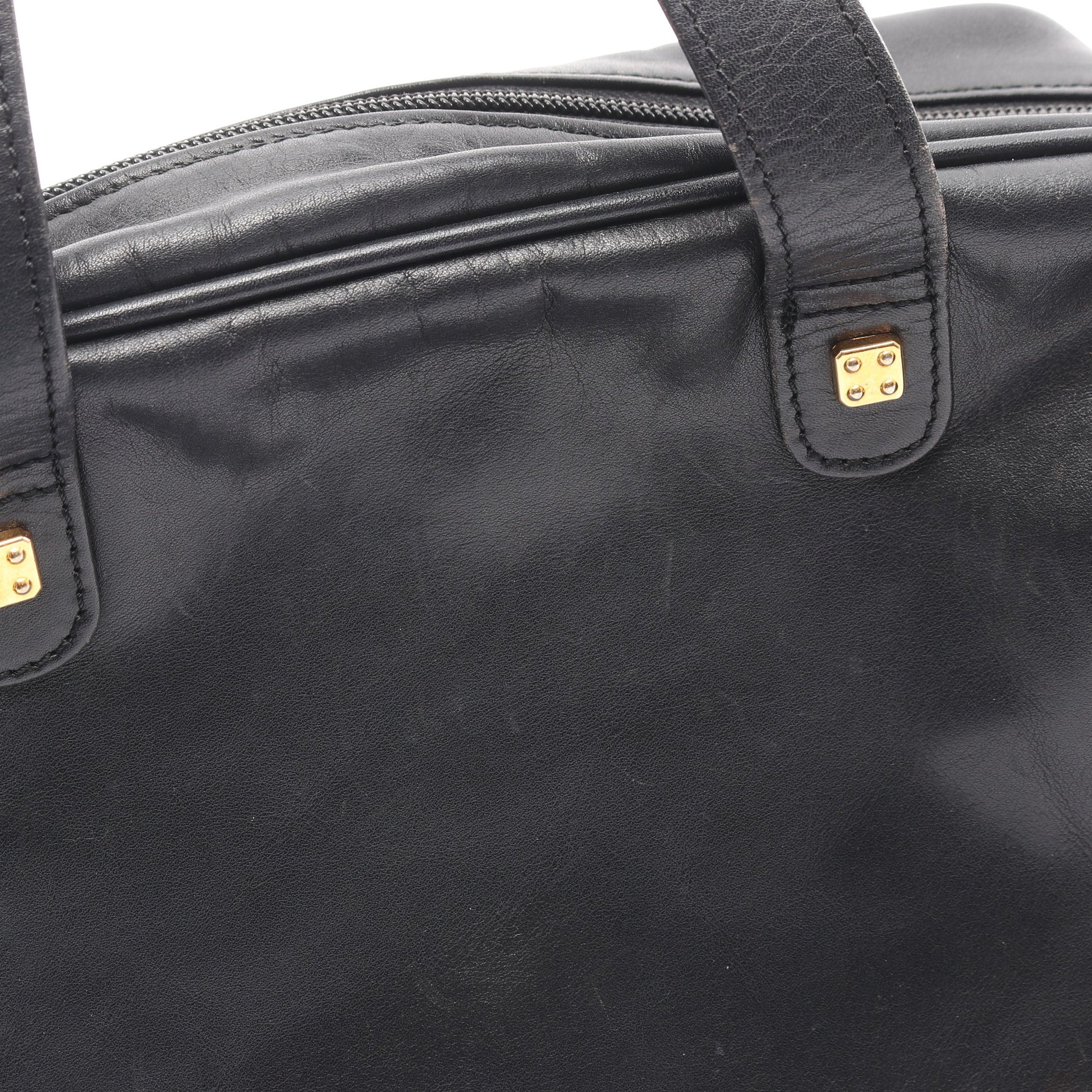 アナグラム ミニボストンバッグ レザー ブラック ロエベ バッグ LOEWE