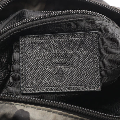 ショルダーバッグ カモフラージュ ナイロン ダークグリーン マルチカラー 三角プレート プラダ バッグ PRADA