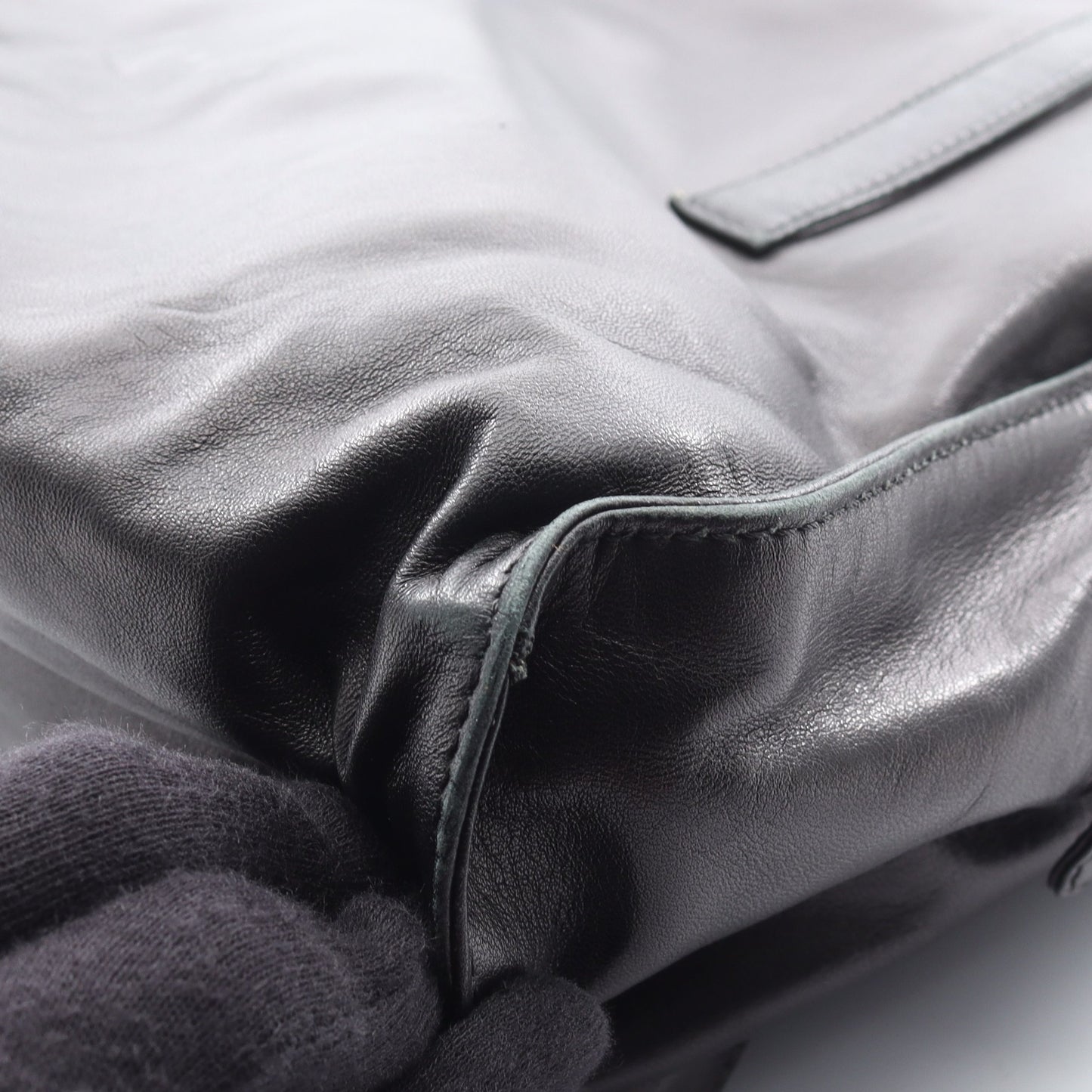 NAPPA ショルダーバッグ レザー ブラック プラダ バッグ PRADA