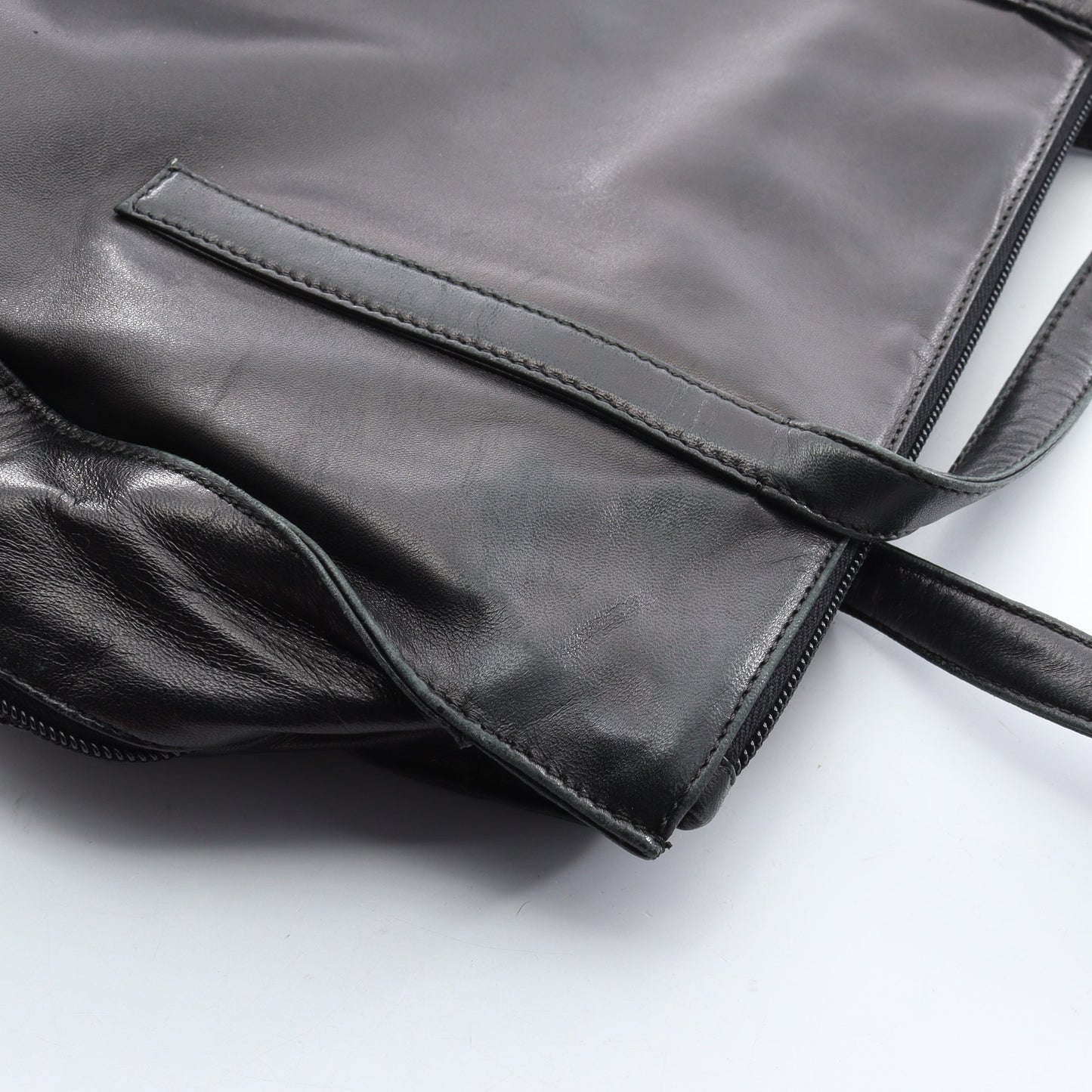 NAPPA ショルダーバッグ レザー ブラック プラダ バッグ PRADA