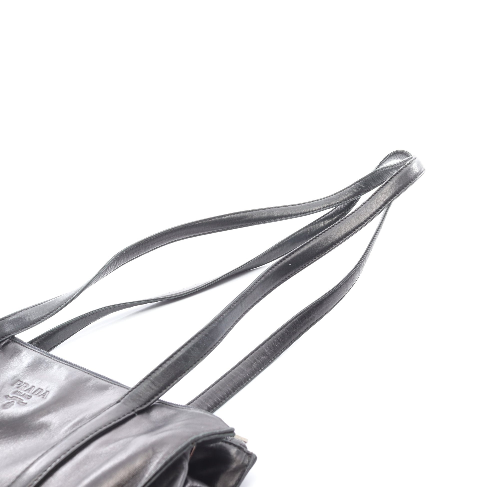 NAPPA ショルダーバッグ レザー ブラック プラダ バッグ PRADA