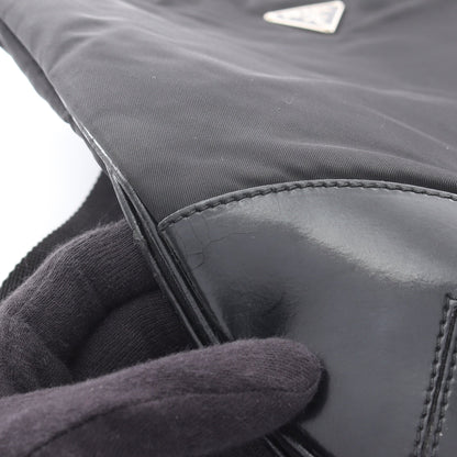 ショルダーバッグ ナイロン レザー ブラック 三角ロゴプレート プラダ バッグ PRADA