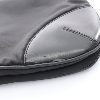 ショルダーバッグ ナイロン レザー ブラック 三角ロゴプレート プラダ バッグ PRADA