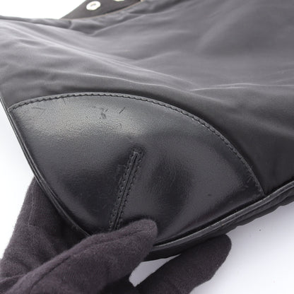 ショルダーバッグ ナイロン レザー ブラック 三角ロゴプレート プラダ バッグ PRADA