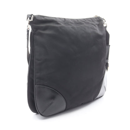 ショルダーバッグ ナイロン レザー ブラック 三角ロゴプレート プラダ バッグ PRADA