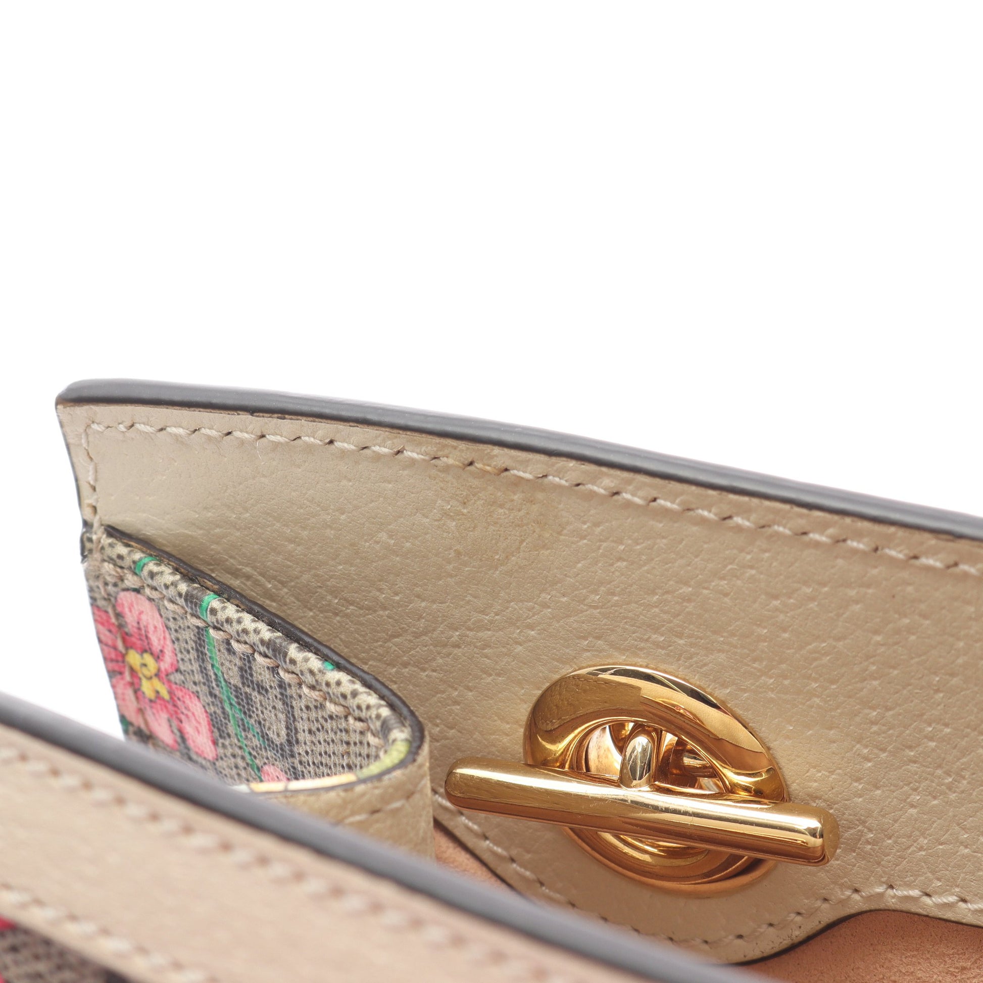 パドロック GGスモール GGスプリーム チェーンショルダーバッグ PVC レザー ベージュ オフホワイト マルチカラー グッチ バッグ GUCCI