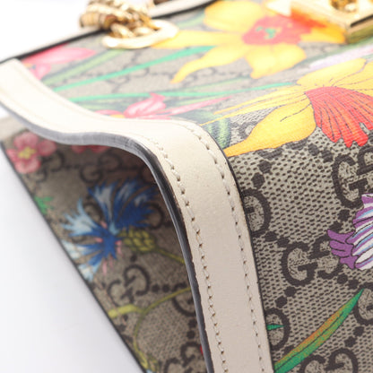 パドロック GGスモール GGスプリーム チェーンショルダーバッグ PVC レザー ベージュ オフホワイト マルチカラー グッチ バッグ GUCCI