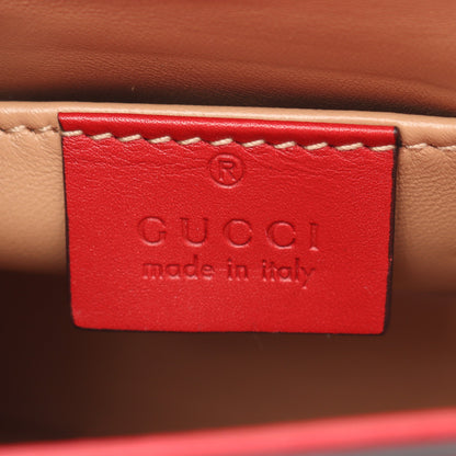 ブロードウェイ チェーンショルダーバッグ レザー レッド 2WAY グッチ バッグ GUCCI