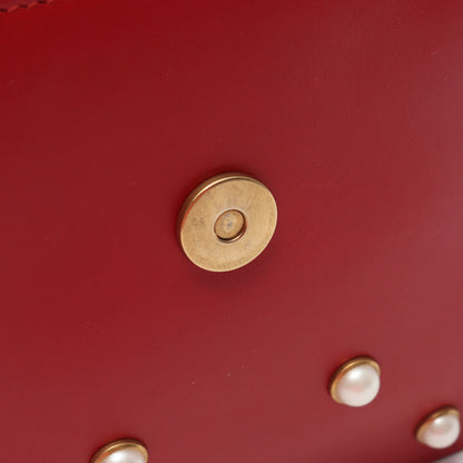 ブロードウェイ チェーンショルダーバッグ レザー レッド 2WAY グッチ バッグ GUCCI