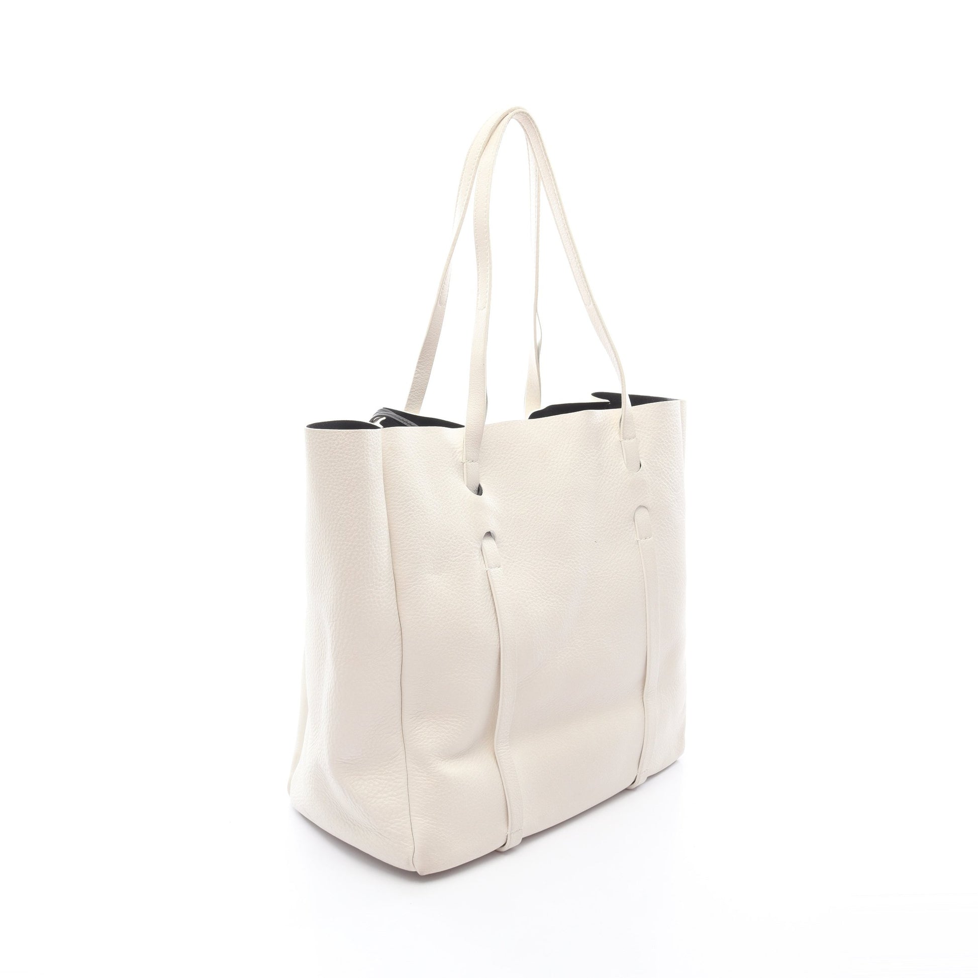 エブリデイ トート S ハンドバッグ トートバッグ レザー オフホワイト バレンシアガ バッグ BALENCIAGA