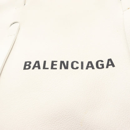 エブリデイ トート S ハンドバッグ トートバッグ レザー オフホワイト バレンシアガ バッグ BALENCIAGA