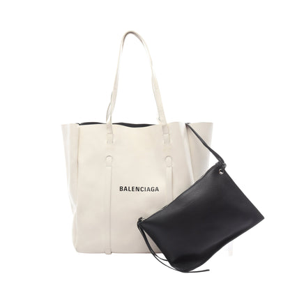 エブリデイ トート S ハンドバッグ トートバッグ レザー オフホワイト バレンシアガ バッグ BALENCIAGA