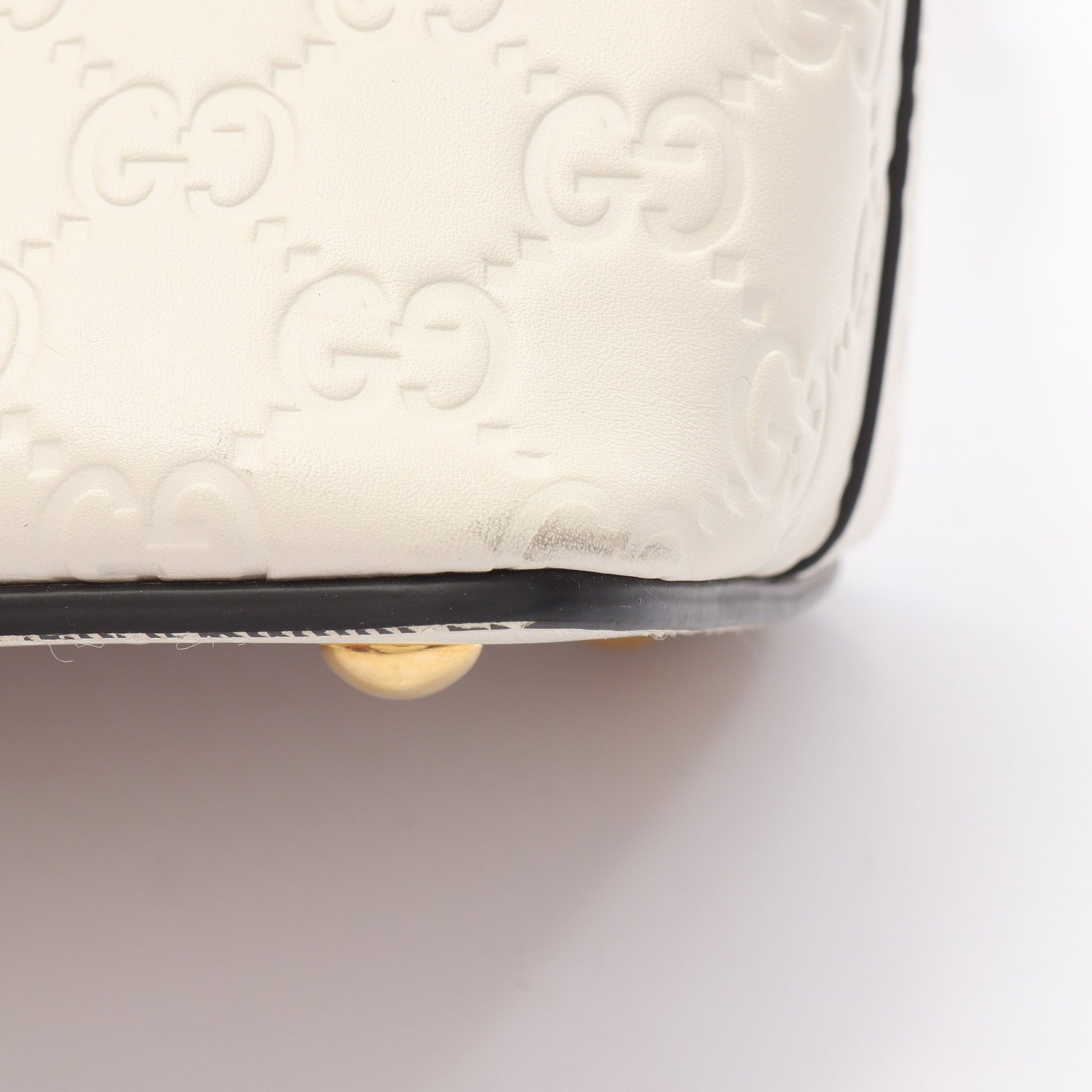 グッチシマ ハンドバッグ レザー オフホワイト 2WAY グッチ バッグ GUCCI