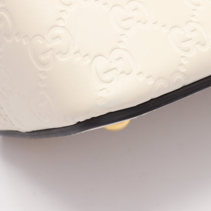 グッチシマ ハンドバッグ レザー オフホワイト 2WAY グッチ バッグ GUCCI