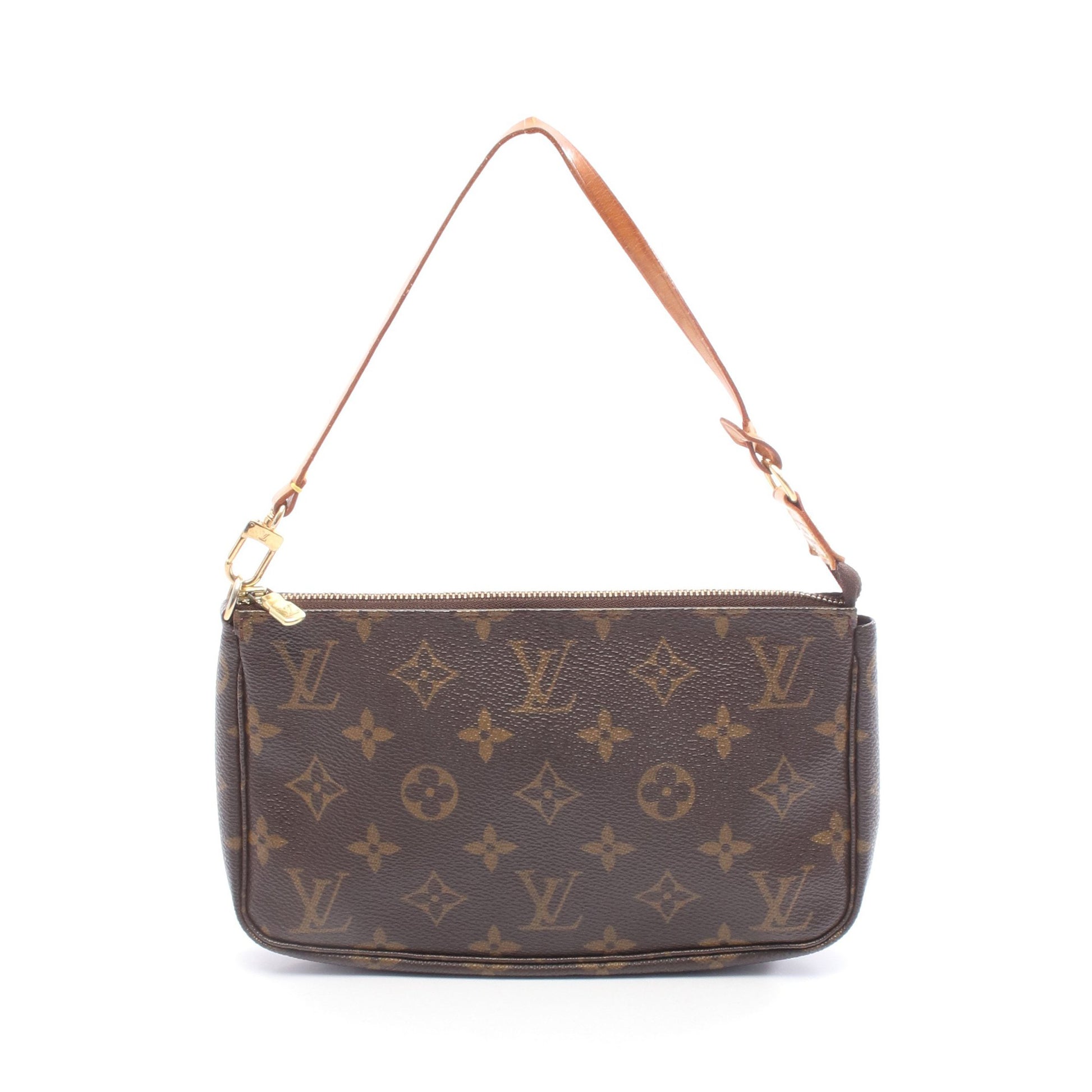 ポシェットアクセソワール モノグラム ハンドバッグ PVC レザー ブラウン ルイヴィトン バッグ LOUIS VUITTON