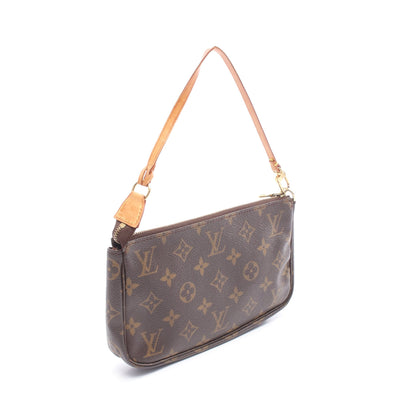 ポシェットアクセソワール モノグラム ハンドバッグ PVC レザー ブラウン ルイヴィトン バッグ LOUIS VUITTON