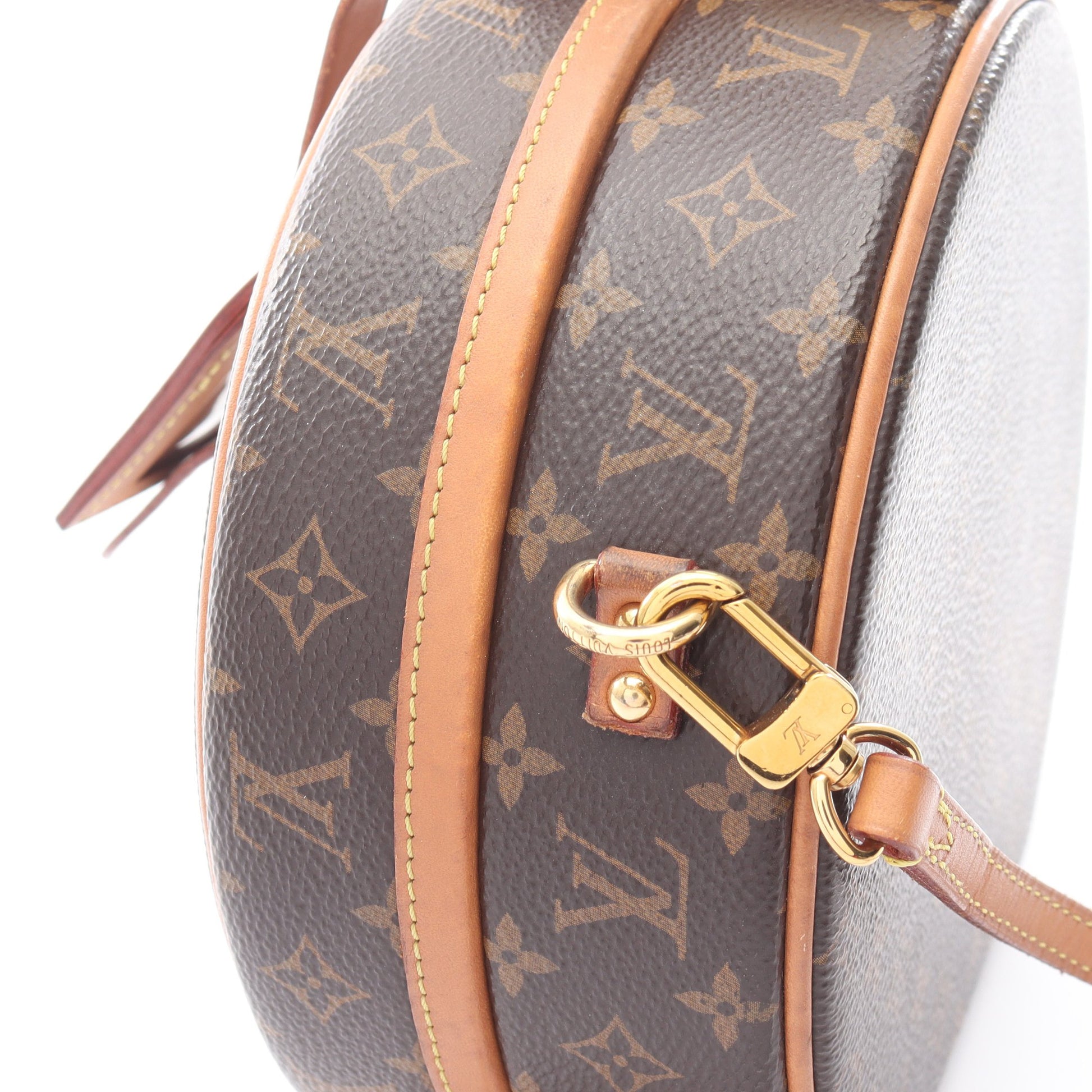 プティット ボワット シャポー モノグラム ハンドバッグ PVC レザー ブラウン ルイヴィトン バッグ LOUIS VUITTON