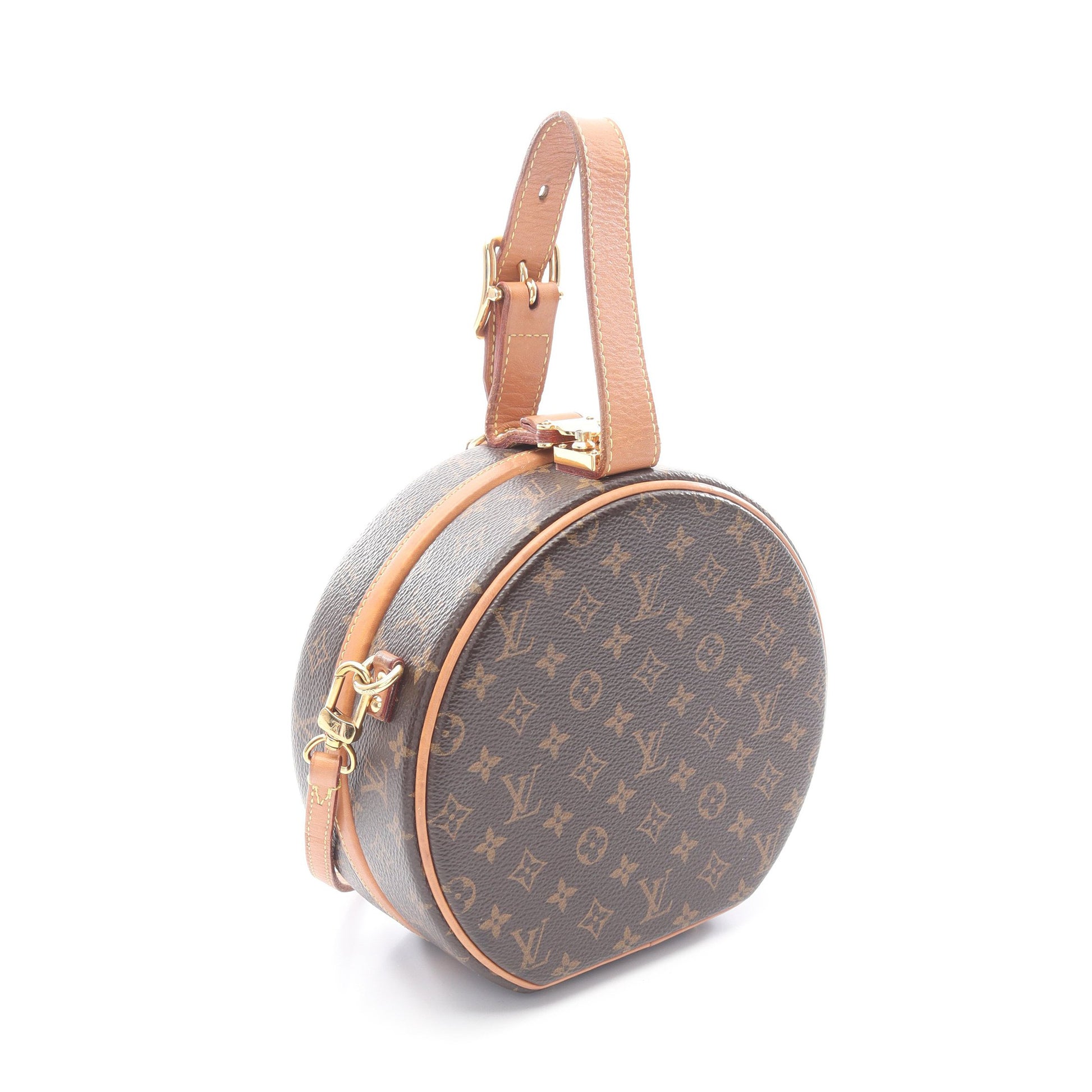 プティット ボワット シャポー モノグラム ハンドバッグ PVC レザー ブラウン ルイヴィトン バッグ LOUIS VUITTON